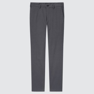 Men's Uniqlo Slim Fit Chinos Trousers Grey | SQRH-04851