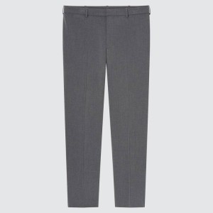 Men's Uniqlo Smart Comfort Ankle Length (Long) (2021 Season) Trousers Grey | TGXZ-39618