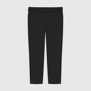 Men's Uniqlo Smart Comfort Ankle Length Trousers Black | RIUS-36980