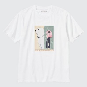 Men's Uniqlo Spy X Family Ut Graphic T Shirts White | RBKS-13762