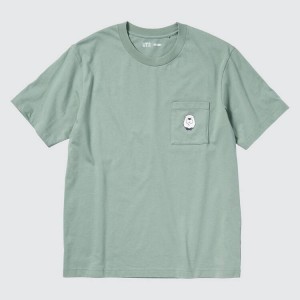 Men's Uniqlo Spy X Family Ut Graphic T Shirts Green | QNPO-03415