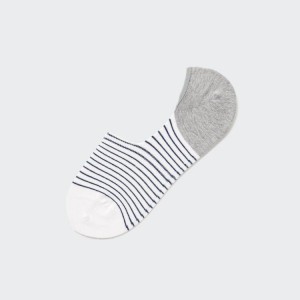 Men's Uniqlo Striped Low Cut Socks White | EHTD-03821