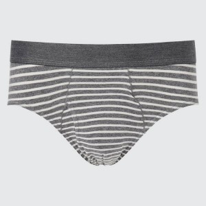 Men's Uniqlo Striped Underwear Grey | NJHX-29845