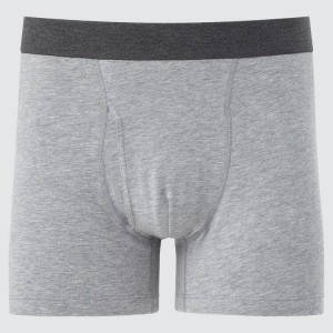 Men's Uniqlo Supima Cotton Boxers (2021 Season) Underwear Grey | RYKT-61980