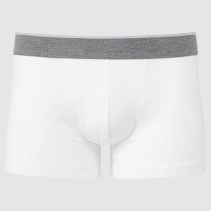 Men's Uniqlo Supima Cotton Low Rise Boxer (2021 Season) Underwear White | JRYT-90465