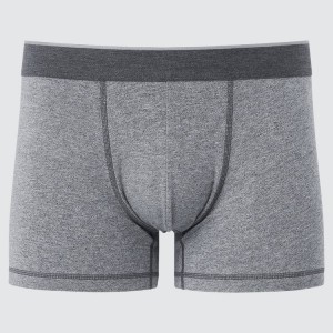 Men's Uniqlo Supima Cotton Low Rise Boxer Underwear Grey | DHFS-20468