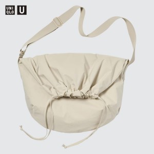 Men's Uniqlo U Drawstring Shoulder Bags Beige | SNBR-60425