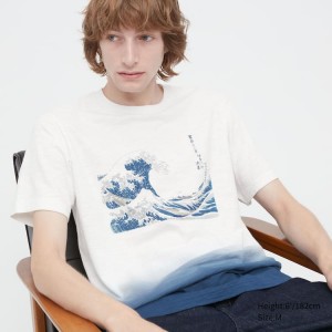 Men's Uniqlo Ukiyo-e Archive Ut Graphic T Shirts White | FQSD-35182