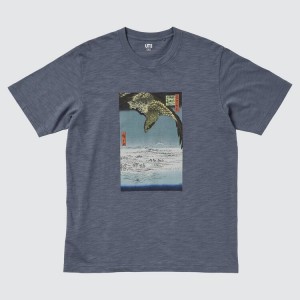 Men's Uniqlo Ukiyo-e Masters Ut Graphic T Shirts Grey | IZLJ-36127