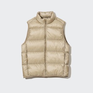 Men's Uniqlo Ultra Light Down Jackets Beige | ZQMY-02785