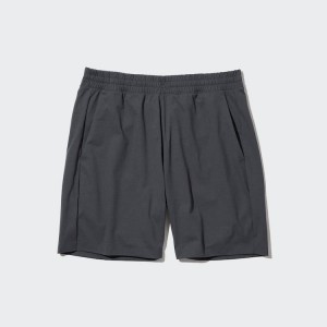 Men's Uniqlo Ultra Stretch Dry-ex Shorts Grey | EKZW-65801