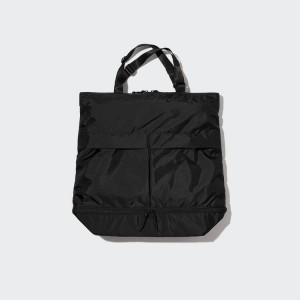 Men's Uniqlo Utility Two-way Bags Black | IFAK-83279