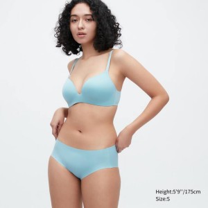 Women's Uniqlo Airism Ultra Seamless Hiphugger Underwear Blue | PDXB-24781