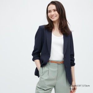 Women's Uniqlo Airsense Ultra Light Jackets Navy | DLPN-65043