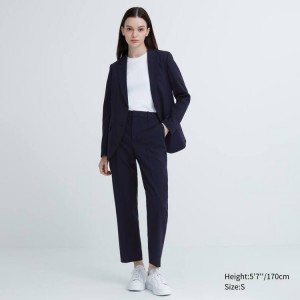 Women's Uniqlo Airsense Ultra Light Trousers Navy | WOUB-94782