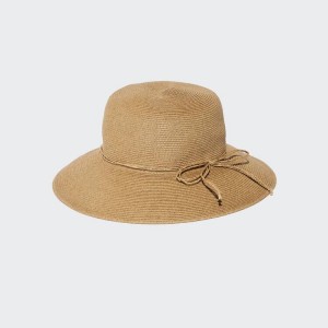 Women's Uniqlo Braided Hats Brown | GMCJ-94802