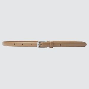 Women's Uniqlo Clean Belts Beige | BJMC-54721