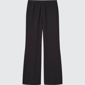 Women's Uniqlo Flared Trousers Black | UDMP-90134