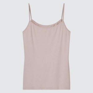 Women's Uniqlo Heattech Thermal Camisole Vest Beige | RGVT-91453