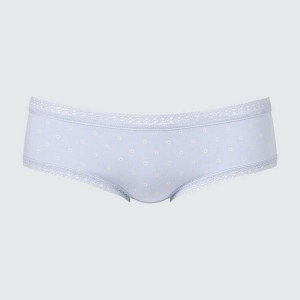 Women's Uniqlo Hiphugger (Mini Flower) Underwear Light Blue | TQAS-25318