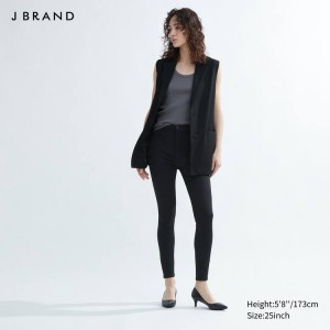 Women's Uniqlo Jnd Jeggings Trousers Black | KEOV-45739