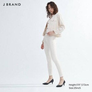 Women's Uniqlo Jnd Jeggings Trousers White | EBLW-46538