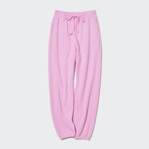 Women's Uniqlo Joggers Trousers Pink | WYGE-15809