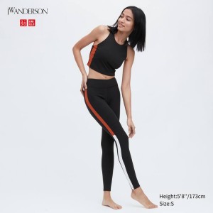 Women's Uniqlo Jw Anderson Airism Uv Protection Soft Leggings Black | FOCQ-25836