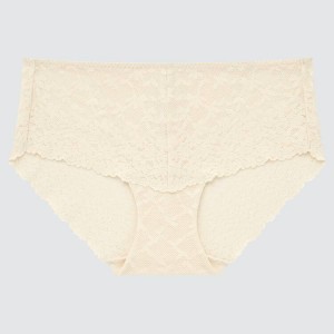 Women's Uniqlo Lace Hiphugger Underwear White | GJMW-35981