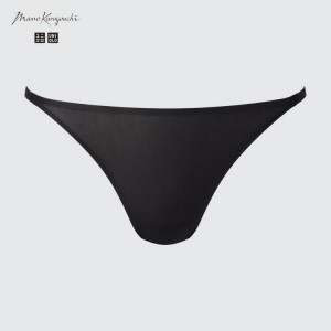 Women's Uniqlo Mame Kurogouchi Sheer Thong Underwear Black | GMBT-48392