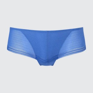 Women's Uniqlo Mid Rise Lace Underwear Blue | WPZA-13286