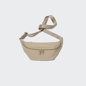 Women's Uniqlo Nylon Crossbody Bags Beige | DNOT-28075