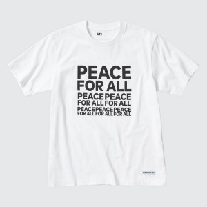 Women's Uniqlo Peace For All Ut Graphic (Kashiwa Sato) T Shirts White | FVIY-10873