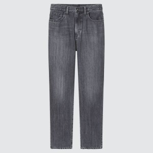 Women's Uniqlo Peg High Rise Ankle Length (2021 Season) Jeans Grey | DJRN-21693