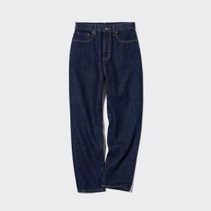 Women's Uniqlo Peg High Rise Jeans Navy | GREK-86705