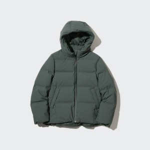 Women's Uniqlo Seamless Down Parka Olive | MDUW-90382