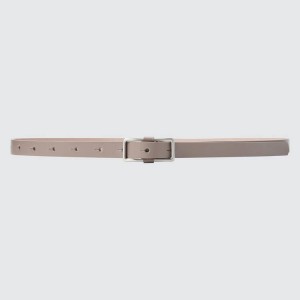 Women's Uniqlo Square Buckle Belts Beige | XYDG-14562