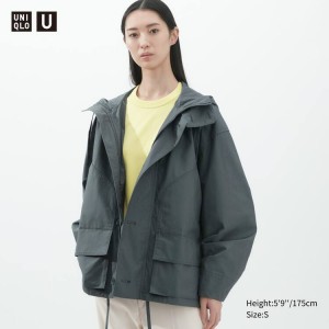 Women's Uniqlo U Relaxed Parka Dark Grey | GLSU-15493