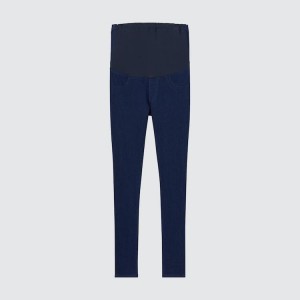 Women's Uniqlo Ultra Stretch Denim Maternity Leggings Blue | DNXS-21890