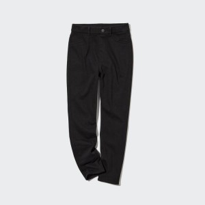 Women's Uniqlo Ultra Stretch High Rise Cropped Fit Trousers Black | KJSG-24085