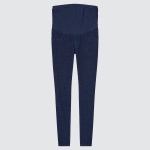 Women's Uniqlo Ultra Stretch Maternity Denim Leggings Blue | EKCA-65890