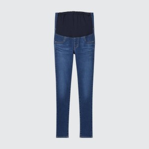 Women's Uniqlo Ultra Stretch Maternity Jeans Blue | KJWM-59832