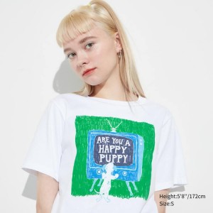 Women's Uniqlo Utgp2023 Mfa Graphic T Shirts White | KESA-74582