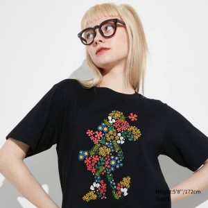 Women's Uniqlo Utgp2023 Mfa Graphic T Shirts Black | NCZP-02465