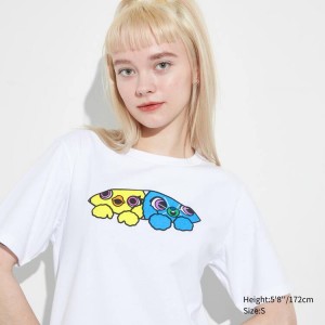 Women's Uniqlo Utgp2023 Mfa Graphic T Shirts White | HNEV-78910