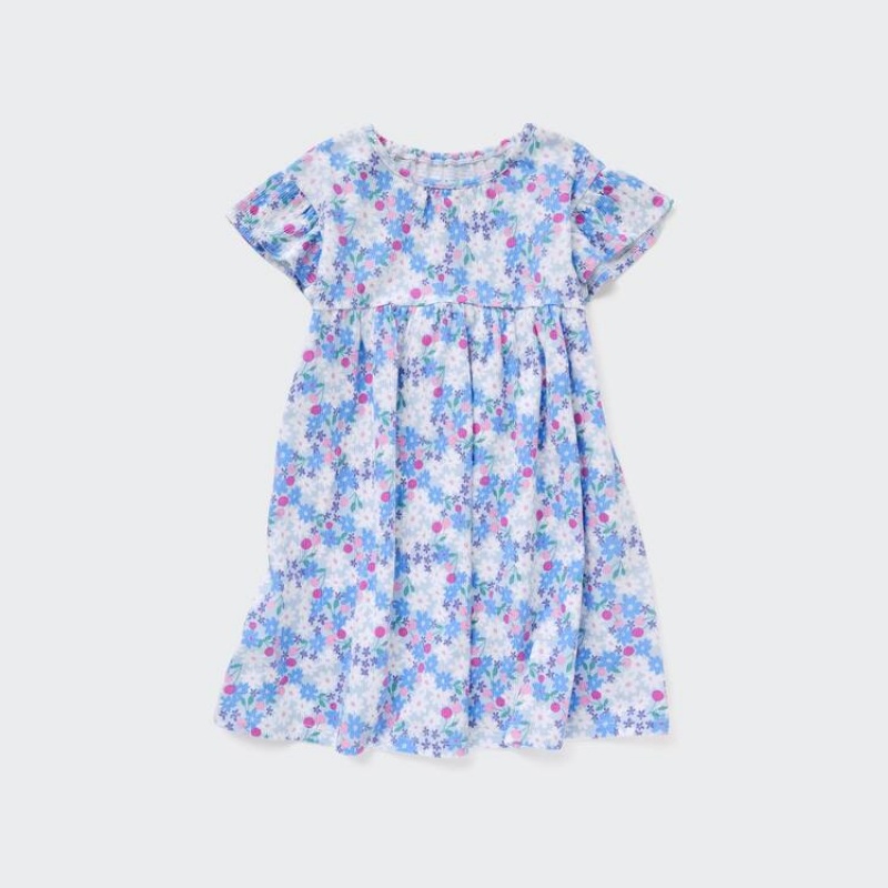 Baby Uniqlo Airism Cotton Dress Blue | DHPQ-20586