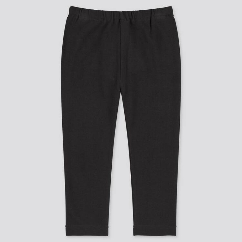 Baby Uniqlo Cotton (2021 Season) Leggings Black | NZIO-01827