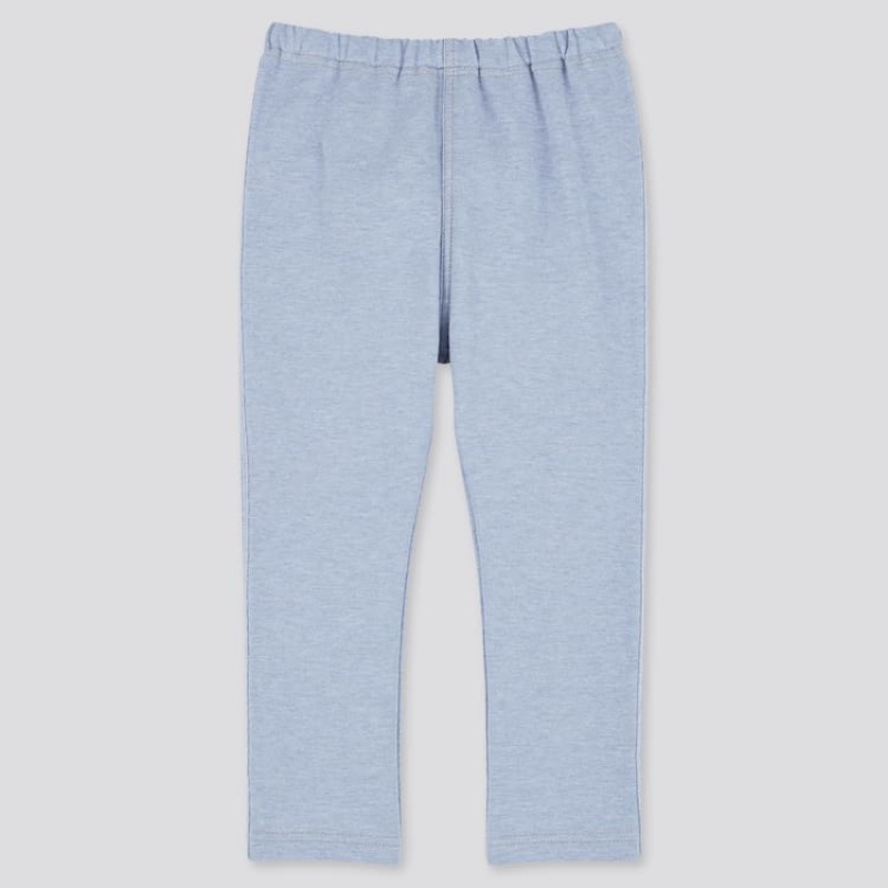 Baby Uniqlo Cotton (2021 Season) Leggings Blue | QJCU-73940