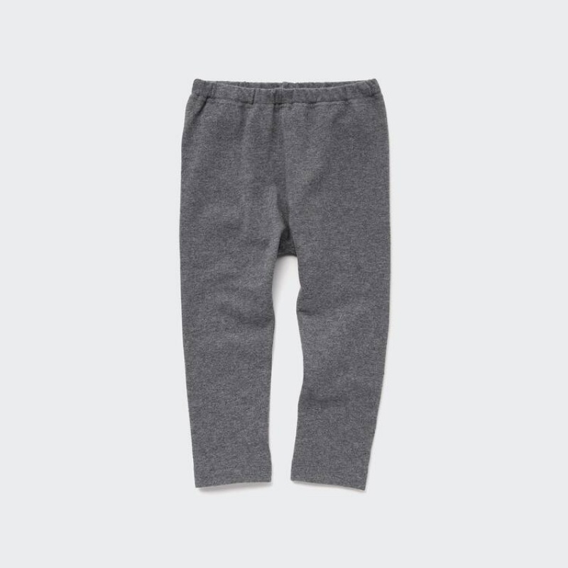 Baby Uniqlo Cotton Leggings Dark Grey | NEDR-91376