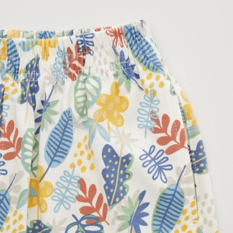 Baby Uniqlo Dry Printed Easy Shorts Green | ZXKN-75620